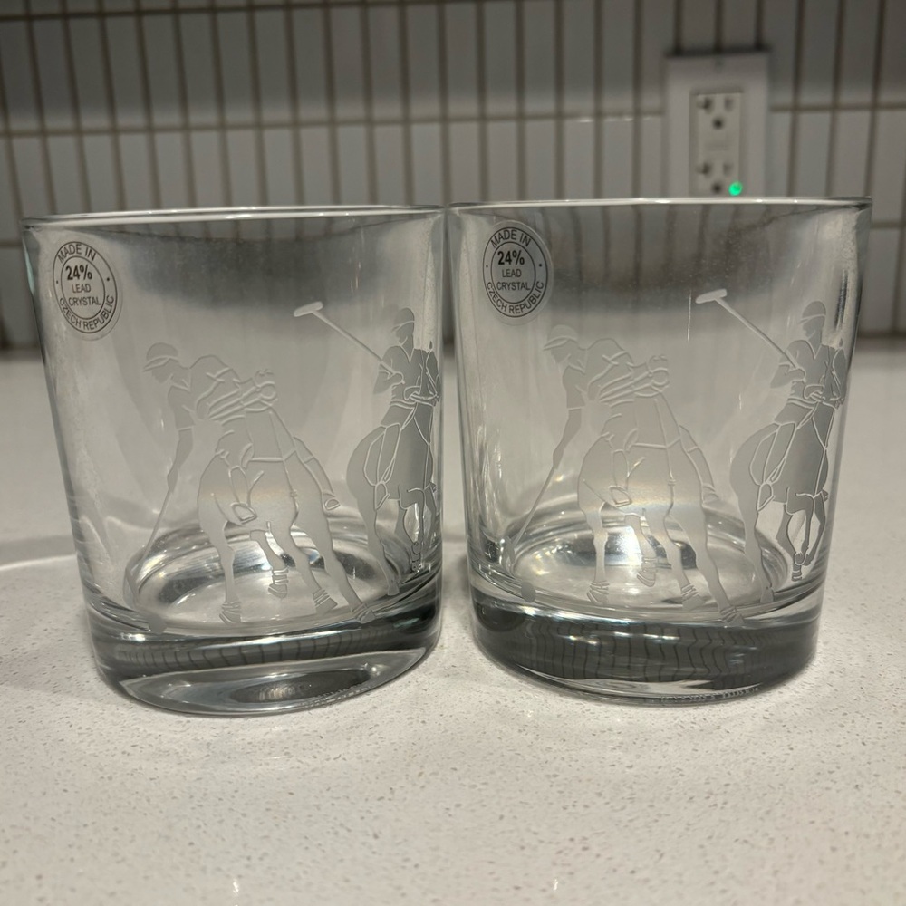 Ralph Lauren Garrett Double Old Fashioned Glasses Set of 2